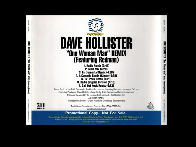 David Holister Featuring Erick Sermon And Redman - One Woman Man