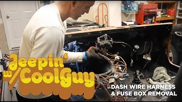 Jeep CJ7 Dash Wire Harness and Fuse Box Removal