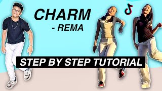 Rema - Charm (dc @DAVID) *EASY DANCE TUTORIAL* (Beginner Friendly)