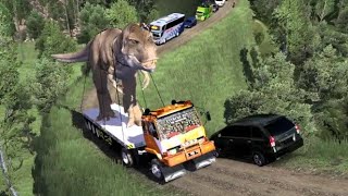 take the t-rex on the most dangerous road in the world - euro truck simulator 2