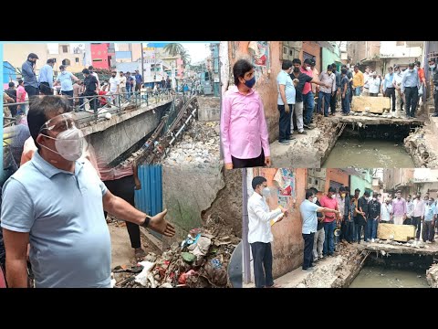 BZ,Zameer Ahmed Khan. along with,Mr,BK Altaf Khan,Visited Inspected On-Going Drainage Repair Works.