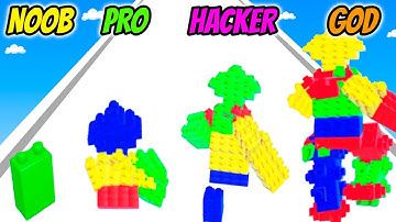 Brick Run 3D! - NOOB vs PRO vs HACKER vs GOD