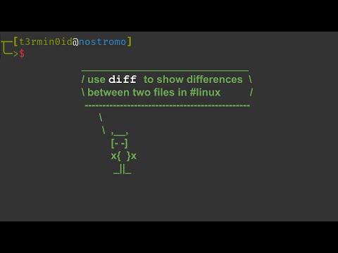 use diff to show the differences between two files in #linux