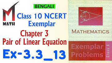 Chapter 3 Pair of Linear Equations in Two Variables Ex 3.3 Q13 Class 10 Math NCERT Exemplar