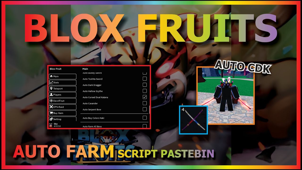BLOX FRUITS Script Pastebin 2022 AUTO FARM