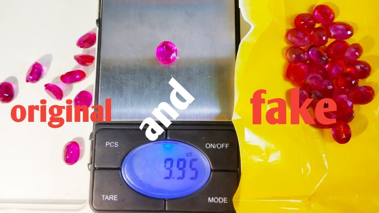 Ruby stone test REAL and FAKE - YouTube