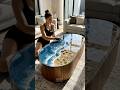 Epoxy Resin Ocean Table 🌊 | Satisfying Epoxy &amp; Resin Art Transformation #diy #resinart