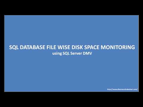 SQL Database File Wise Disk Space Monitoring