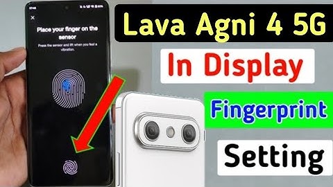 Lava agni 4 5g fingerprint screen lock setting|how to set display fingerprint lock in lava agni 4 5g