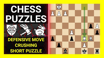 Chess Puzzles to Practice. Themes: Defensive move, Crushing, Short puzzle. Learn Chess
