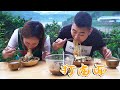 【超小厨】花正式爬墙！2斤五花肉，做陕西“裤带面”就大蒜，吃到天黑变烛光晚餐！安逸！