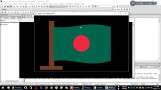 Waving Flag of Bangladesh using OpenGL