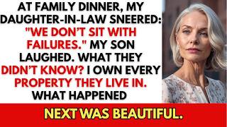 At Family Dinner, My DIL Sneered, “We Don’t Sit With Failures”—My Son Laughed… What They Didn’t Know
