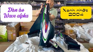 Dàn áo wave alpha xanh nhớt lốc trắng / Phụ Tùng Honda chính hãng