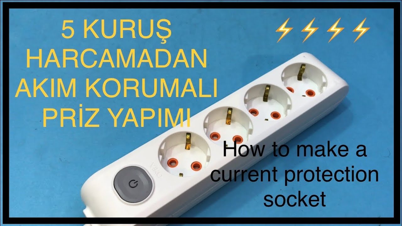 NORMAL PRİZİ 5 KURUŞ HARCAMADAN AKIM KORUMALI PRİZE ÇEVİRDİM