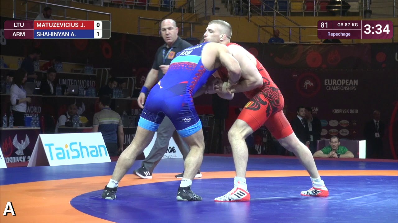 Repechage GR - 87 kg: J. MATUZEVICIUS (LTU) v. A. SHAHINYAN (ARM)