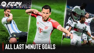 EA SPORTS FC 24 | All Last Minute Goals Celebrations