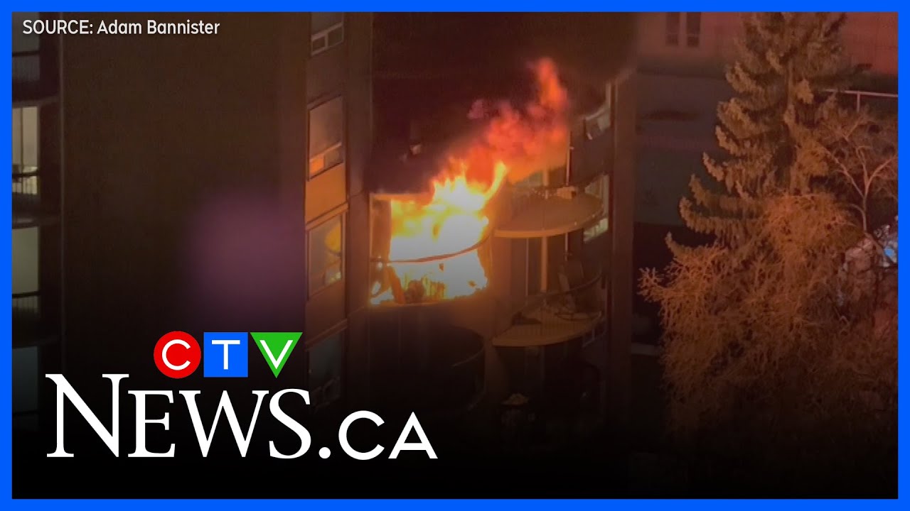 1 transported to hospital after fire at central Edmonton apartment ...