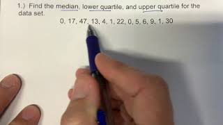 Find the Median, Lower Quartile, and Upper Quartile