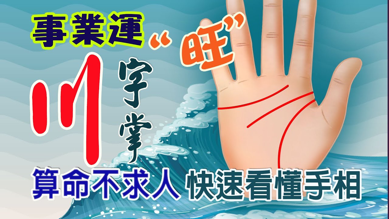 算命不求人 快速看懂手相 四十二 事業運強的川字掌 Palmistry With Strong Career Fortune Youtube