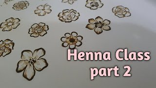 Henna Class for Beginners| part 2| Basic Henna florals | Henna tricks | Mehendi for beginners screenshot 3