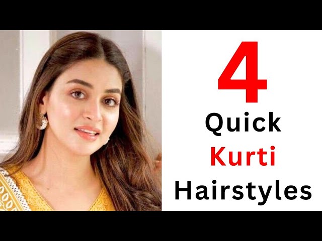 6 easy and quick hairstyle with kurti - YouTube