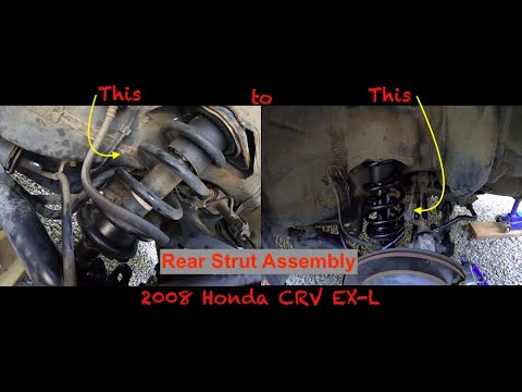 2008 Honda CRV E-XL: Remove & Install Rear Strut Assembly - YouTube