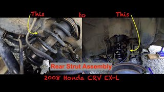 2008 Honda CRV E-XL:  Remove & Install Rear Strut Assembly
