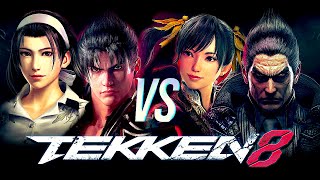 TEKKEN 8 | JIN vs XIAOYU \& JUN vs KAZUYA - Yakushima Stage Special Style Gameplay 🔥