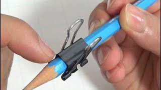 ダブルクリップを使って鉛筆の持ち方を矯正する方法 | 国語 書き方 書写