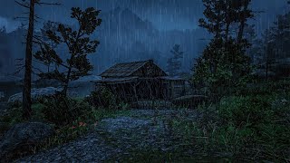 Rustic Lakeside Cabin: Studying, and Sleeping to the Sounds of a Beautiful Thunderstorm ASMR RDR2