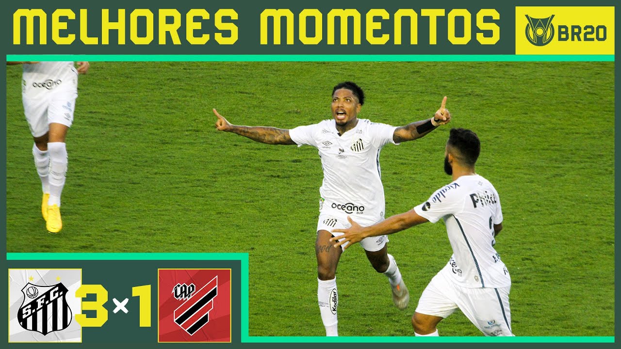 SANTOS 3X1 ATHLETICO-PR – Melhores Momentos – Brasileirão 2020 (16/08)