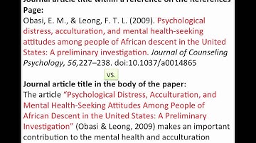 APA Part 6--In-Text References, Part 2