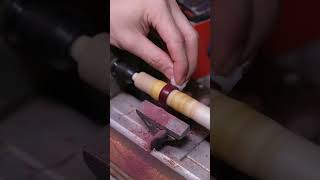 Diy purple heart wood ring #woodring #carpentry #wood #japanesewoodworking #木工 #lathe #woodturning