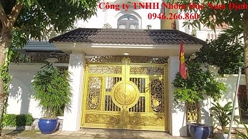 ✅ Báo giá cổng nhôm đúc trống đồng hoa mai năm 2024