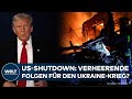 USA IM KOMA: Jetzt hat der Shutdown dramatische Auswirkungen auf den Ukraine-Krieg!