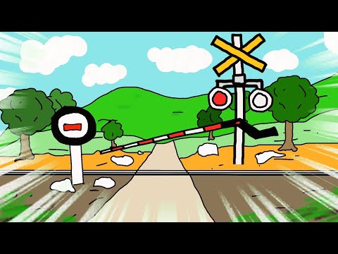 PALANG PINTU KERETA API LUCU DI GUNUNG | FUNNY TRAIN CROSSING ON THE MOUNTAIN