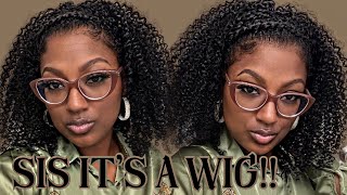 I CANT BELIEVE IT'S REALLY A WIG | EASY, REALISTIC + BEGINNER FRIENDLY HALF WIG | FT:HER GIVEN HAIR