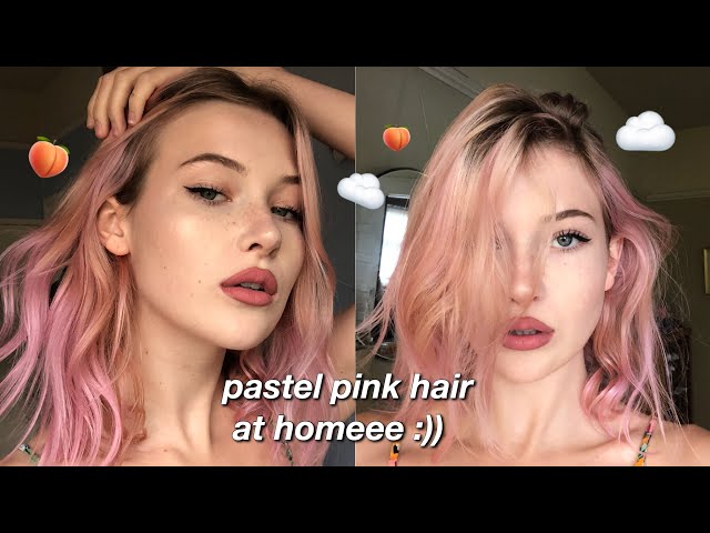 How To Dye Ur Hair Pastel Pink Okaysage Youtube