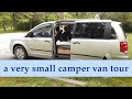 Finally, a tour of my very small, self built, minivan camper van