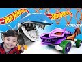 Hot Wheels Race Off | Coche Tiburon y Coche Dragon | Shark Bite & Dragon Blaster | Juegos para niños