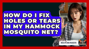 How Do I Fix Holes Or Tears In My Hammock Mosquito Net? - Insects and Invaders