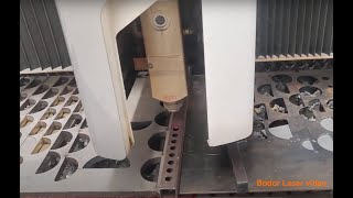 Bodor Laser Plate Cutter Cut Holes on Steel Tube 50x50x3mm