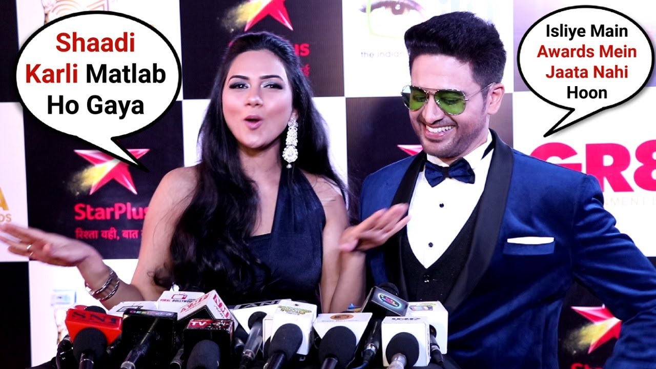 Anupama Fame Anuj Kapadia aka Gaurav Khanna With Wife Akansha Chamola Cute Fight At ITA Awards 2022