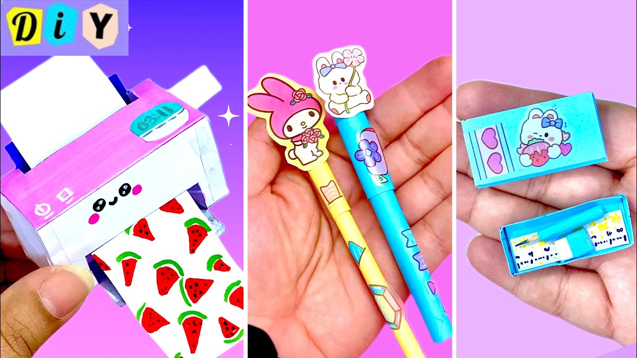 🌈 Easy Paper Craft Idea / DIY Miniature Crafts Idea / school hacks ...