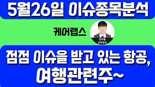 케어랩스(263700) - 점점 이슈을 받고 있는 항공, 여행관련주~