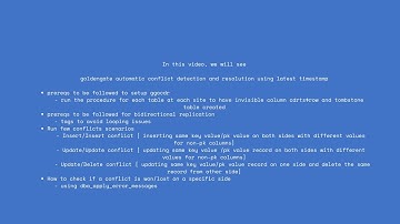 Goldengate automatic conflict detection and resolution