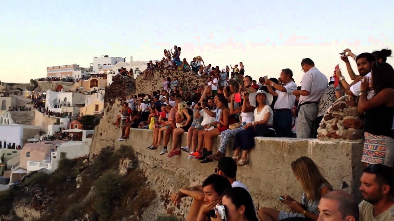 Sunset Oia Santorini August 2014 - YouTube