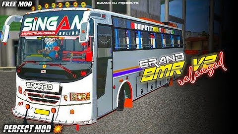 Bussid BMR V2 TOURIST BUS MOD For Bus Simulator Indonesia || Released || #bussid #bussidmod