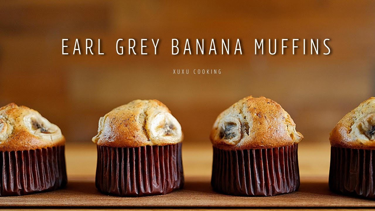 クラシックなアールグレイ＆バナナマフィン、バナナの風味が超濃厚！・How to make Earl Grey Banana Muffins